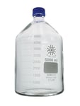 United Scientific ™ Bouteilles de rangement rondes de 5 000 ml (5 L) de qualité laboratoire avec bouchon à vis GL45, verre borosilicate 3,3