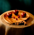 Pumpkin Serving Tray Mango Wood Cheese Board Platter Trinket Holder Autumn 30cm