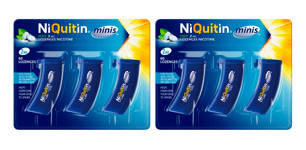 Pack of 2 Niquitin Minis Mint 2mg Lozenges Nicotine (60 Pack x 2) NEW IN DATE