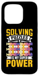 Coque pour iPhone 15 Pro Résoudre Des Énigmes Est Mon Super Pouvoir Jeu Puzzler