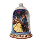 Enesco Jim Shore 6008995 Figurine Disney Traditions La Belle et la Bête Rose Dome Multicolore 10.3 in H x 7.08 in W x 7.08 in L