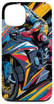 Coque pour iPhone 13 Moto Rider Vintage Moto Grand Prix Light Knight