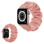 Apple Watch Series 6/5 40mm joustava hiusnauha tyylinen kellon ranneke - Rose Gold Connector / Pinkki / Koko: L Pinkki