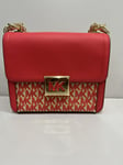 Michael Kors Sonia Small Square Shoulder Crossbody Bag Red Coral Reef New❤️🌸🎁