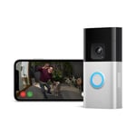 Sonnette vidéo Pro sans fil Ring (Battery Video Doorbell Pro) | Sonnette avec vidéo en plan moyen, détection de mouvements 3D, vision nocturne couleur et Wi-Fi