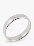 E.W Adams 18ct White Gold 5mm Larger Sized Court Wedding Ring, White Gold