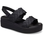 Crocs Brooklyn Woven Womens Low Wedge Sandals