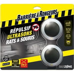 BARRIERE A RONGEURS - Répulsif ultrasons rats et souris - Blister de 2 appareils