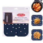 Bake-O-Glide AFL003 Air Fryer Liner, Woven Glass Fabric Coated in 100% PTFE, Blue