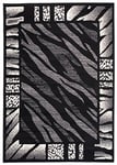 Carpeto Rugs Tapis Salon Noir 250 x 350 cm Animal Africain/Monaco Collection