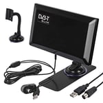 Maclean MCTV-948 Active Indoor Antenna DVB-T/T2 H.265 HEVC Antenna with Amplifier Suction Cup Bracket USB 5V