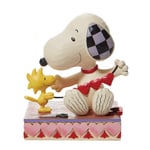 Jim Shore Peanuts 6007937 Snoopy & Woodstock with Heart Garland