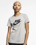 Nike naisten urheilupaita NSW TEE ESSNTL ICON FUTURA, harmaa