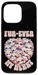 Coque pour iPhone 13 Pro Fur-ever in My Heart Kawaii Paresseux Cœur