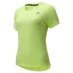 NEW BALANCE WOMENS IMPACT RUN T-SHIRT TEE TOP GREEN GYM TRAINING YOGA WORKOUT L