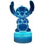 Underbar Stitch 3D LED-nattlampa, tecknad Lilo & Stitch bordslampa, flickors skrivbordslampa, baby sovrum sovande nattlampa, sänglampa, födelsedagsljus