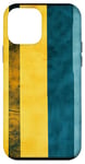 Coque pour iPhone 12 mini Jaune Art Déco Rayé Vintage Michigan Bleu Maïs Rétro