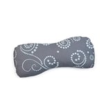 GRÜNSPECHT 151-V2 Coussin pour les yeux bio garni de graines de lin, relaxant et rafraîchissant, housse 100% coton (kbA), pour yoga, méditation, gris