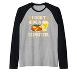 Beer Tent I DON'T GIVE A SCHNITZEL Funny Bavaria Oktoberfes Raglan Baseball Tee