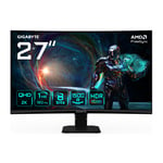 Gigabyte GS27QCA 27" QHD Gebogener Gaming-Monitor – 2560 x 1440  180Hz  1ms  250 cd/m²  FreeSync  HDR Ready  HDMI 2.0  DisplayPort 1.4