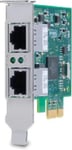 Allied Telesis AT-2911T/2 - nettverksadapter - PCIe 2.0 - Gigabit Ethernet x 2 - TAA-samsvar