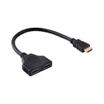 Câble Adaptateur Répartiteur HDMI, HDMI Mâle vers Double HDMI Femelle Adaptateur HDMI 1 en 2 Sorties HDMI Splitter 1 à 2 Voies Adaptateur Répartiteur HDMI pour TV HD, Lecteur DVD, Moniteur LCD,