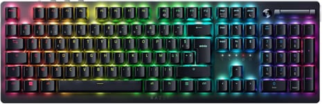 DeathStalker V2 Pro (Switches Rouges) - Clavier Gamer Optique Sans-Fil à Profil Bas (Switches Optiques Linéaires et Silencieux, Sans-Fil HyperSpeed, Bluetooth 5.0) Clavier AZERTY | Noir