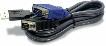 [Ref:TK-CU06] TRENDNET Jeu de Câble KVM USB/VGA 1,80m