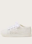 Monsoon Girls Lacey Princess Trainers - Ivory, Light Cream, Size 12 Younger
