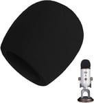 Mousse Micro Anti Bruit,Bonnette Filtre Micro Anti Vent Pop Pour Microphone À Condensateur Blue Yeti,Yeti Pro,Noir