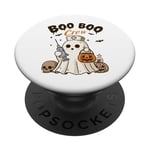 Motif d'Halloween avec une infirmière fantôme amusante et mignonne de l'équipage BOO BOO PopSockets PopGrip Interchangeable