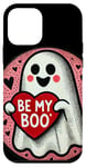 Coque pour iPhone 12 mini Be my Boo Illustration fantôme Saint-Valentin