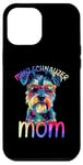 Coque pour iPhone 13 Pro Max Mini Schnauzer Mom Colorful Pop Art Mini Schnauzer pour femme