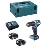 Perceuse à Percussion MAKITA DHP487RFJ (2 x 3,0 Ah DC18RC MAKPAC 2)