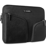 DOMISO 14 Pouces Imperméable Housse Sac en Toile de Protection Ordinateur Portable Sacoche pour Ultrabook/Netbook/Chromebook/Apple/HP 14 / Lenovo Yoga 520 Ideapad/ASUS/Acer, Noir