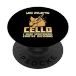 Cello Instrument Funny Playing Musical Lesson PopSockets Adhesive PopGrip