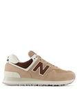 New Balance Womens 574 Trainers - Light Brown, Light Brown, Size 8, Women