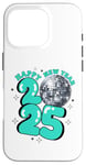 iPhone 16 Pro New Year 2025 Disco Ball Party NYE New Year Eve Retro Aqua Case