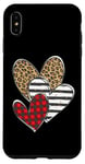 iPhone XS Max Happy Valentines Day Love Cute Heart Cheetah Plaid Pattern Case