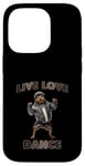 Coque pour iPhone 14 Pro Live Love Dance Cool Dog Hip Hop Vibes