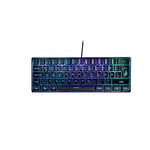 Surefire Kingpin X1 60% Gaming Keyboard, German, Gaming Multimedia Keyboard, Small & Mobile, RGB Keyboard with Lighting, 25 Anti-Ghosting Keys, German Layout QWERTZ