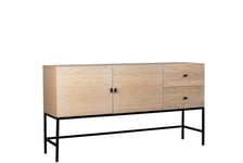 Nordic Home - Almina Sideboard Vitoljad Ek/Svart 160cm från Sleepo