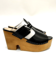 Zara Black Leather Platform Wedges Slip Ons UK6 EUR39 US8 Ref 3514 301 RRP £69.9