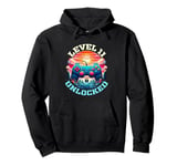 11 Year Old 11th Birthday Gift Level 11 Unlocked Gamer Pullover Hoodie