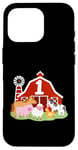 Coque pour iPhone 16 Pro 1er anniversaire animaux de la ferme Bday Party 1 an garçon tout-petit