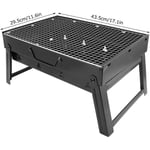 Barbecue Grill Charbon de bois Acier inoxydable - Portable Pliant Barbecue Grill Barbecue Bureau Table Fumeur Extérieur BBQ Four 432923cm