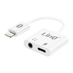 Adaptateur Audio Et Charge Iphone Vers Jack 3.5mm Lightning Compact Linq Blanc