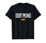 Dortmund Germany Flag and White Text T-Shirt