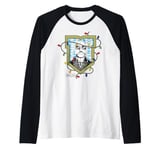 Universal Monsters The Invisible Man Christmas Lights Crest Raglan Baseball Tee