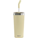 SIGG - Mug Isotherme - Travel Mug Helia - Avec Paille En Verre Durable & Brosse De Nettoyage - Étanche - Sans BPA - En Acier Inoxydable 18/8 - 0,45L / 0,6L